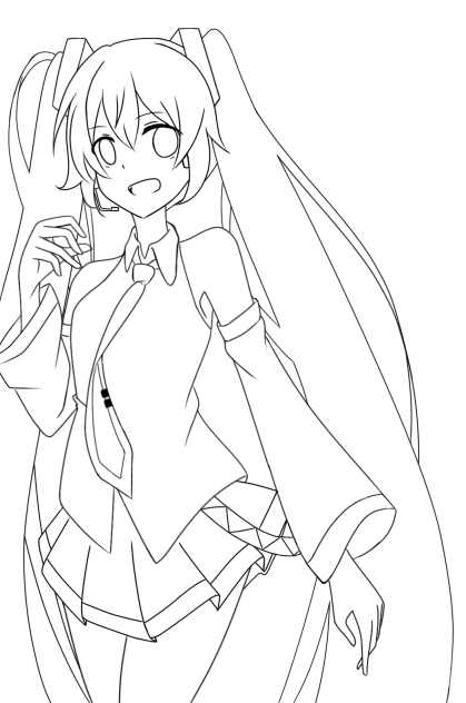 初音ミク線画 - ibisPaint