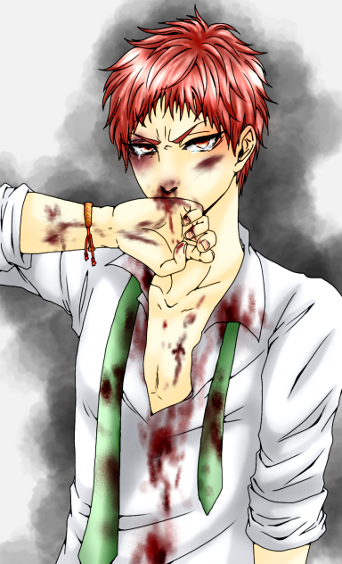 【流血注意】短髪男子【塗った】