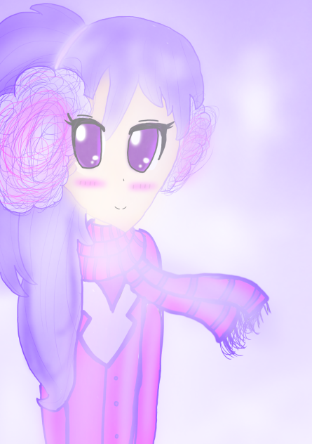 winter girl manga girl