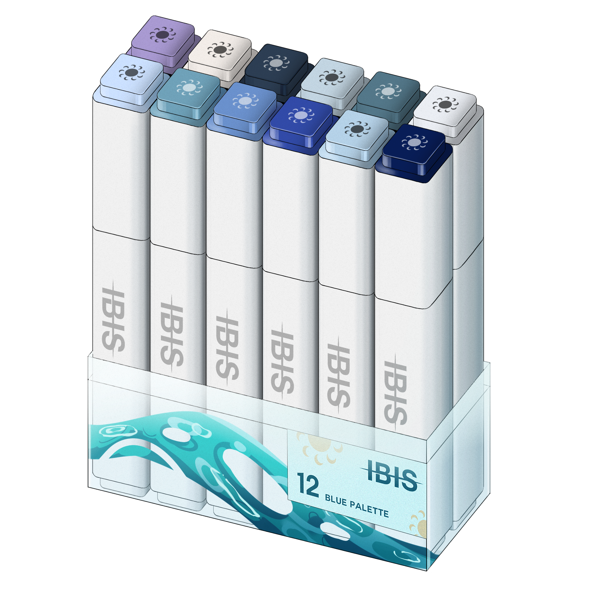Marker Pen Set - Blue - ibisPaint