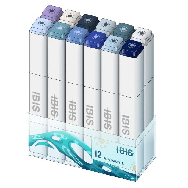 Marker Pen Set - Blue - ibisPaint