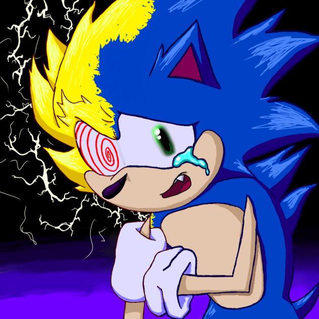 Fleetway Super Sonic plus Sad Sonic