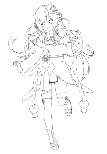 Small Oni 😈(Line art)