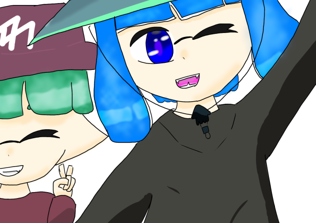 自撮り風（自作マンガキャラの）