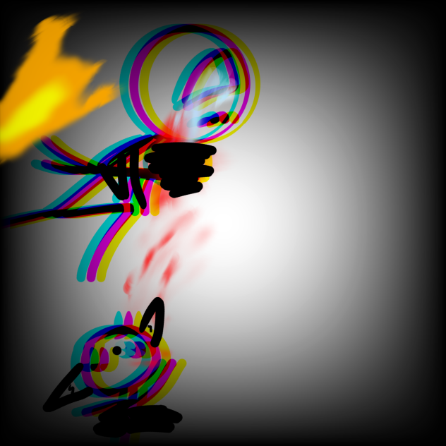 THE HOUSE IS ON FIRE AND THE VAMPIRE IS - ibisPaint