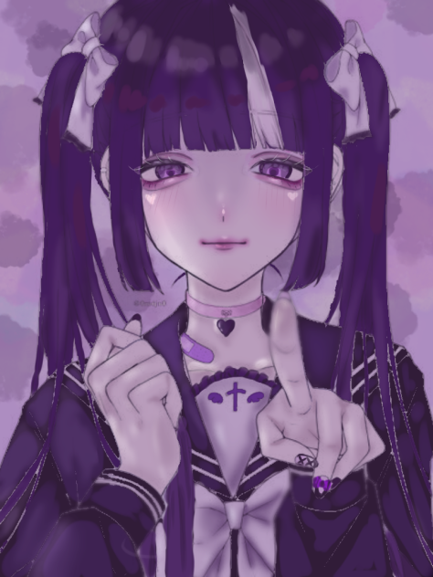 地雷ちゃん‪🫶🏻´-(フリー線画使いました)