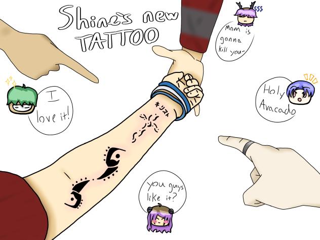 Shine’s new tattoo