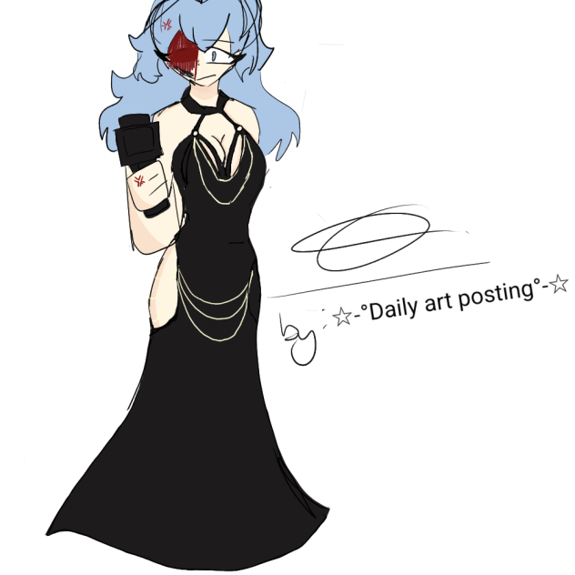 My oc + black dress