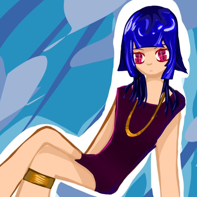 blue hair girl