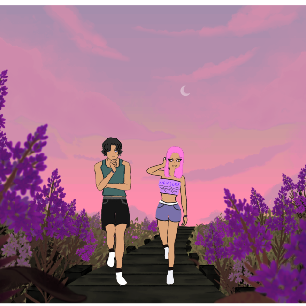lavender garden - ibisPaint