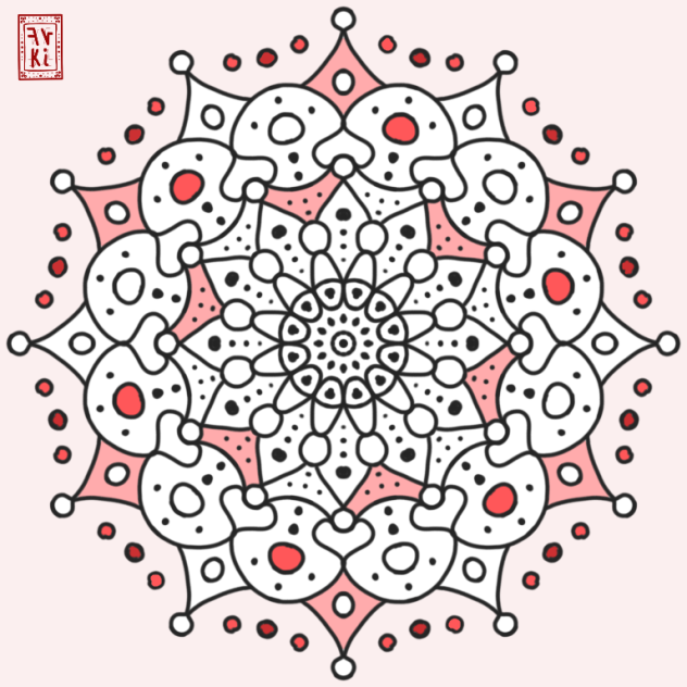 Mandala 6 (2021) a flower that blooms