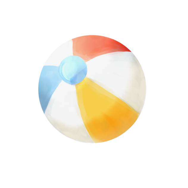 Beach ball transparent bg ibisPaint