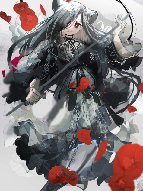 黒ケモ耳