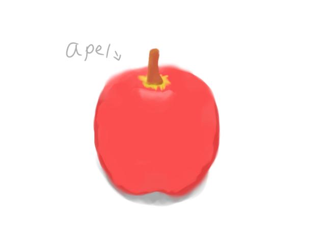 First time drawing an apple