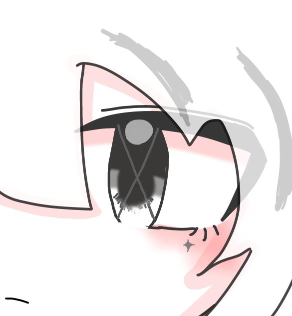 友達が描いた目