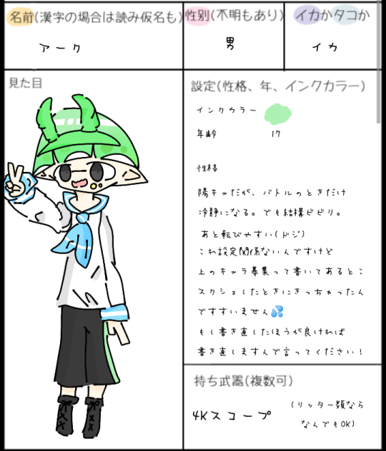クソ雑魚育成計画 キャラ募集