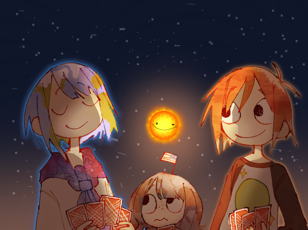 Earth, moon and Mars