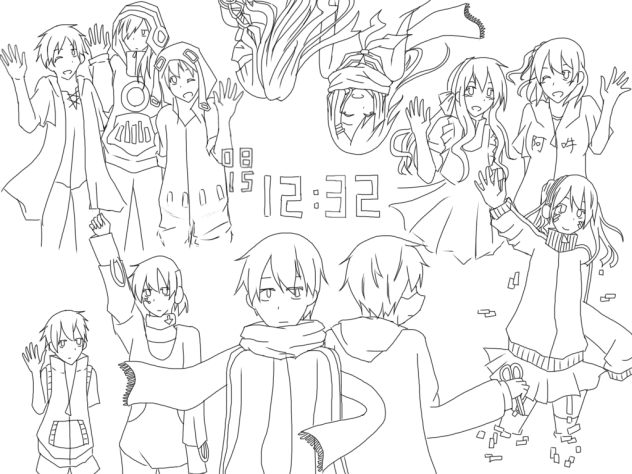 小5の本気！ ロスタイムメモリー 線画