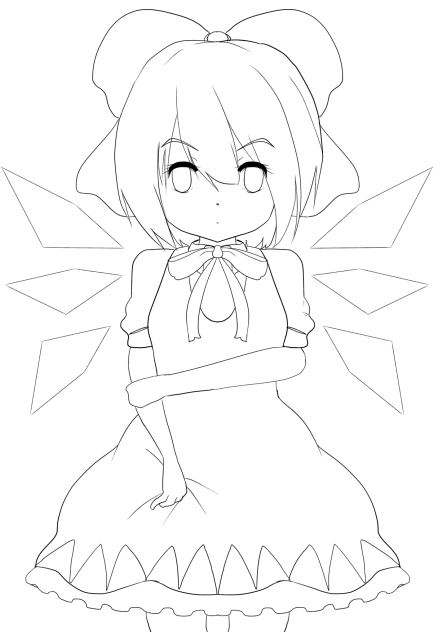 チルノ(線画)