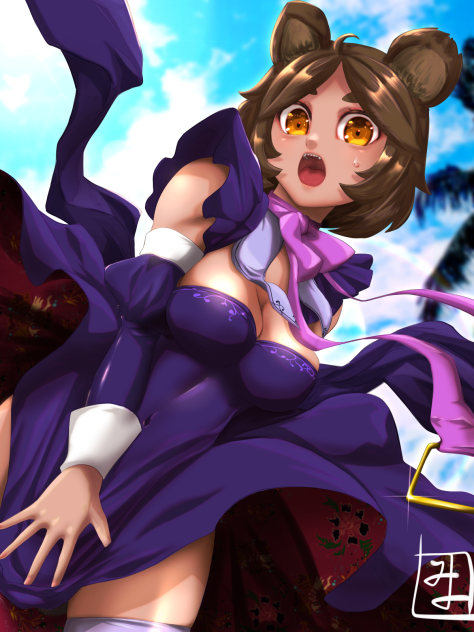 タヌ娘さんに初期衣装を着せてみました