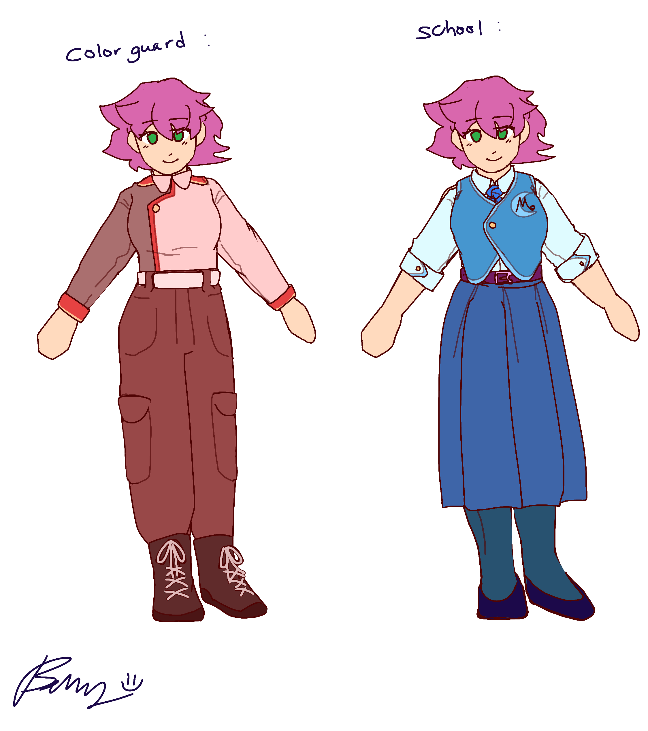 julie school uniform; cg uniforms ibisPaint