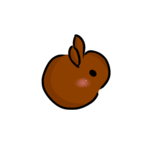 缩成球形的兔子