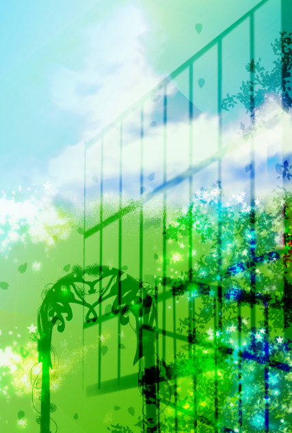 背景、greengarden
