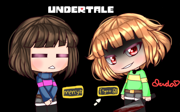 chara and frisk undertale edit PLZ WAtCH