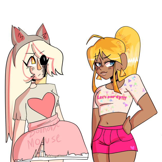 Redraw of Mangle and Toy chica