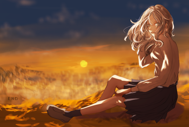 夕日