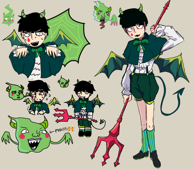 Random doodles of mob and dimple 💯