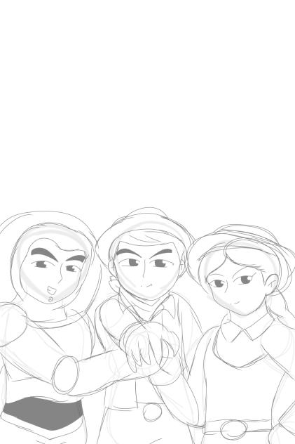 Rough Sketch - Woody, Buzz and Jessie