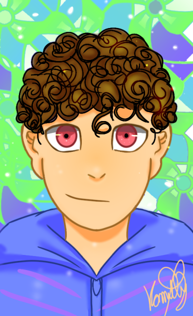 menino do cabelo enrolado