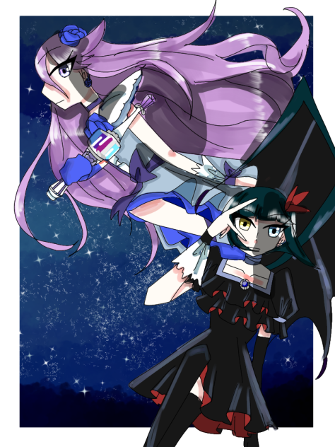 キュアムーンライトとダークプリキュア