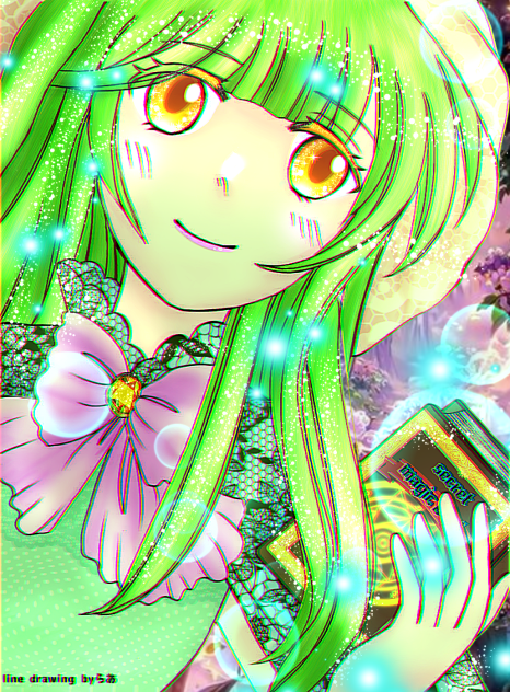 らあ様の素敵神線画を塗らせて頂きました！♡