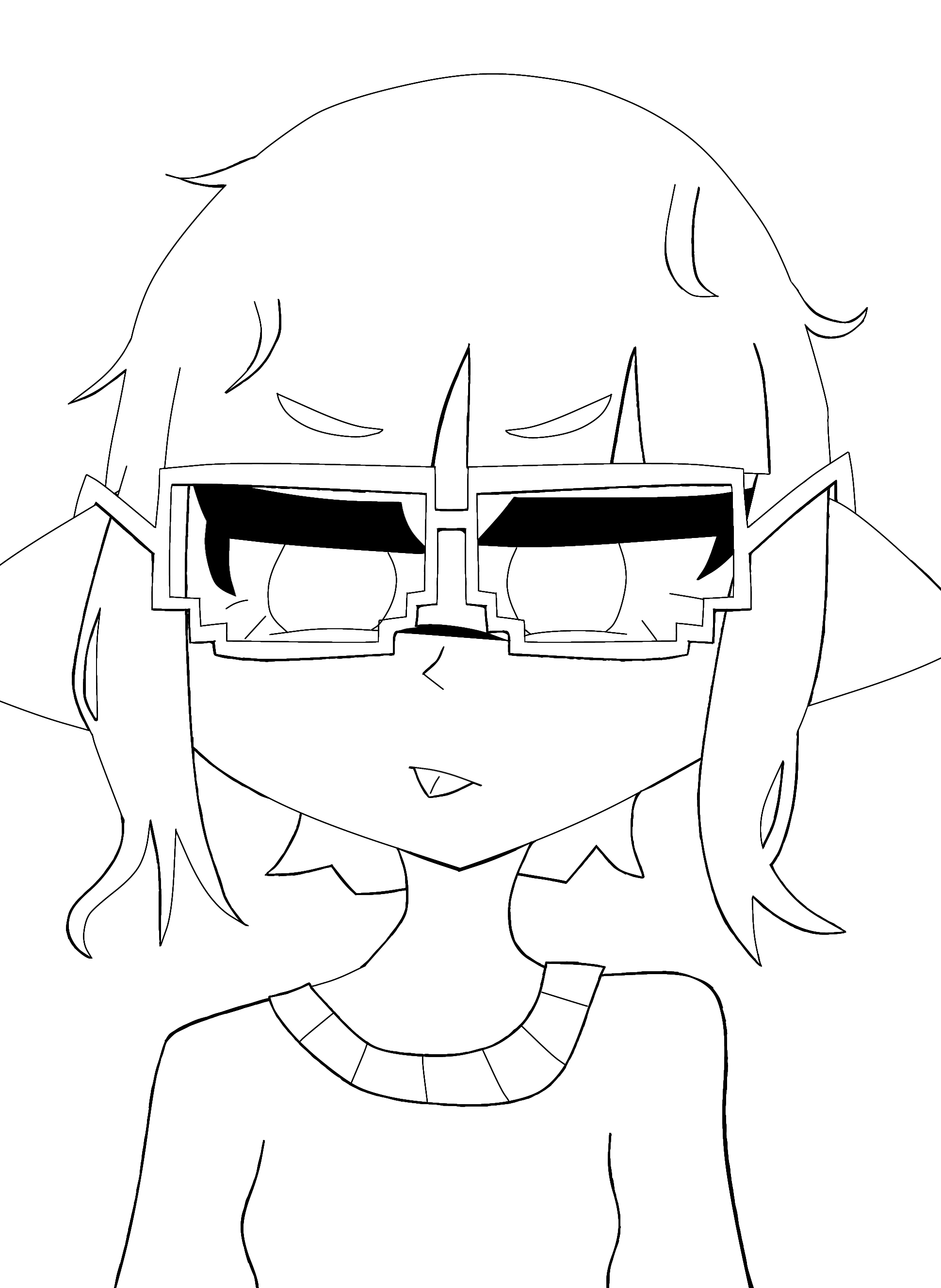 8ビットちゃん 線画 - ibisPaint