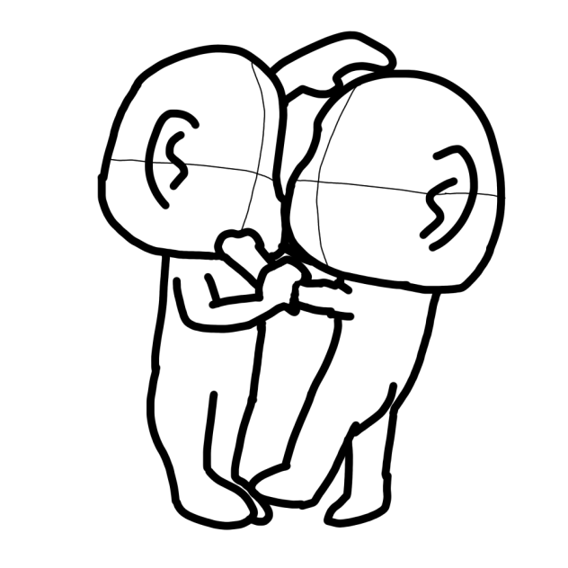 トレス素材1 恋愛 キス Ibispaint