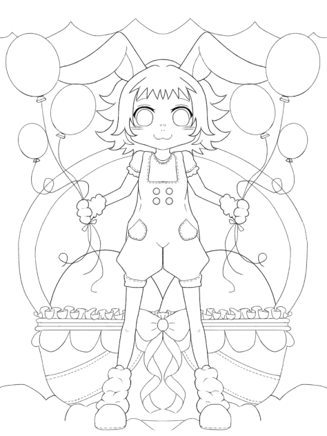 イースターラビット 線画