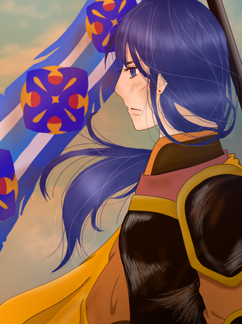 青髪の女戦士