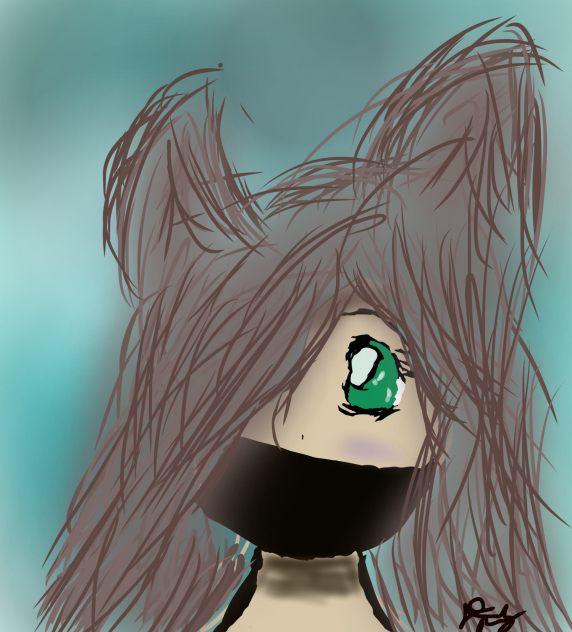 Ninja Wolf Anime Girl