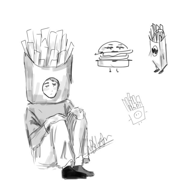French fry head
