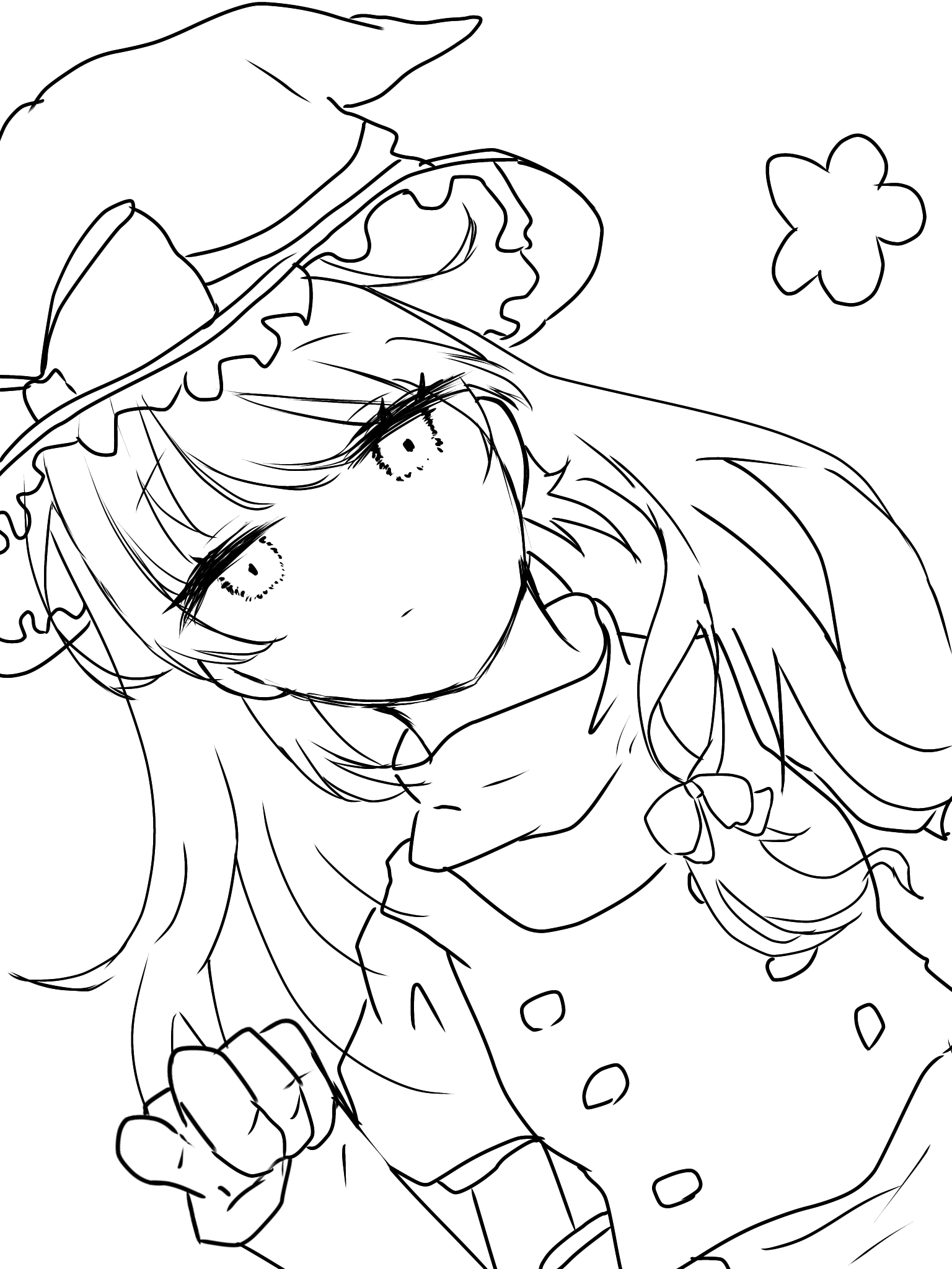 魔理沙ちゃんの線画です!! - ibisPaint
