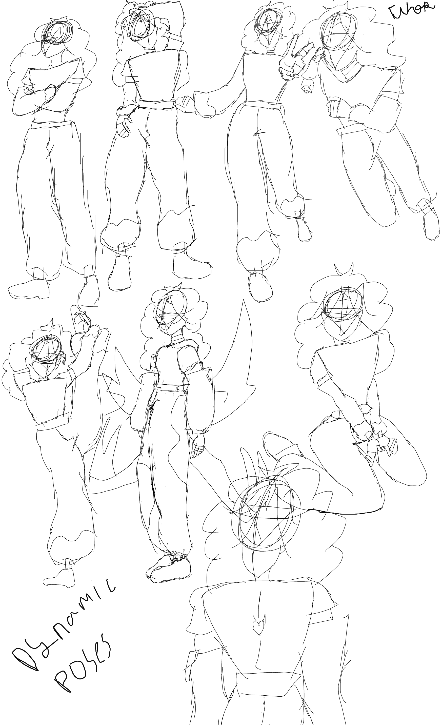 dynamic poses for D💓sty - ibisPaint