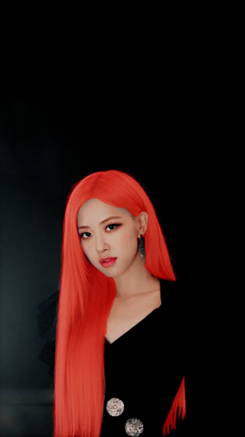 Blackpink Rose with red hair