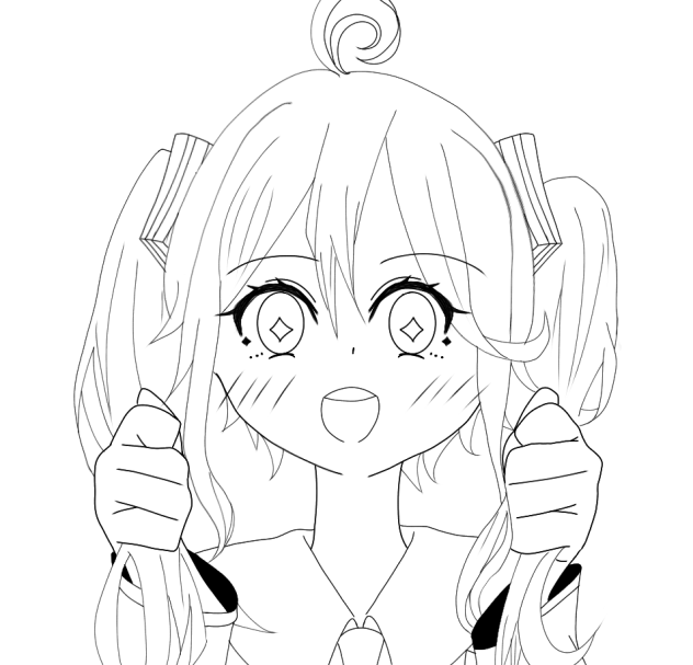 ミクの日！！！…線画