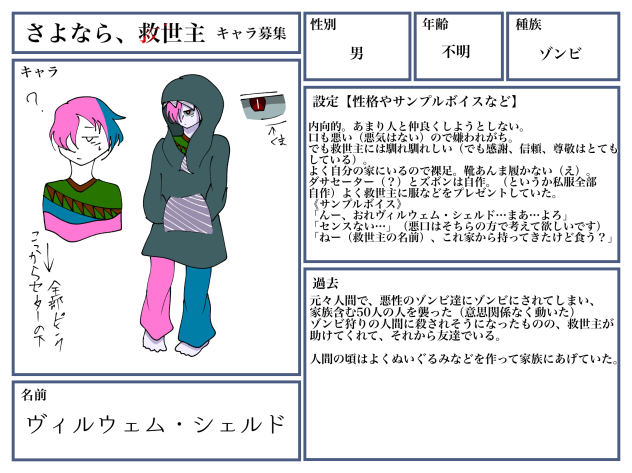 さよなら、救世主　キャラ募集！！