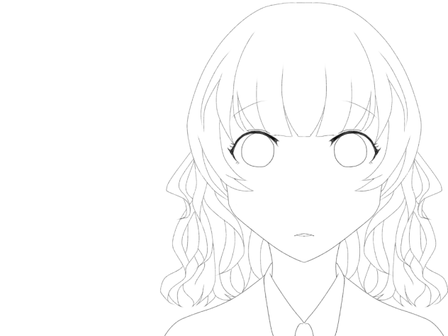 きょとん顔 線画