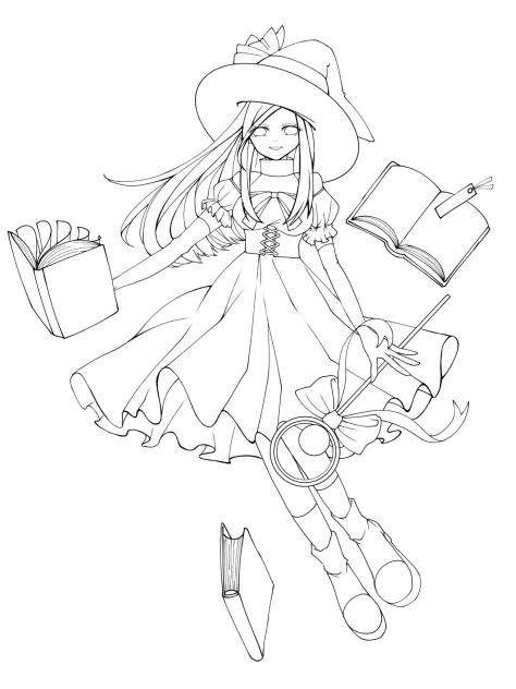 魔法使い@線画