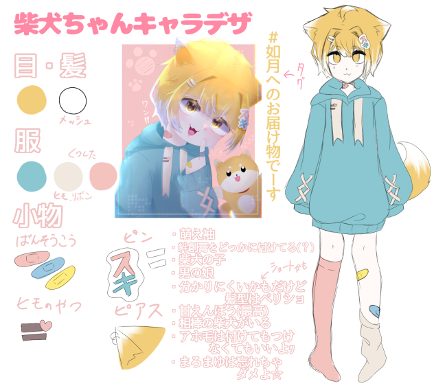 柴犬ちゃんキャラデザ