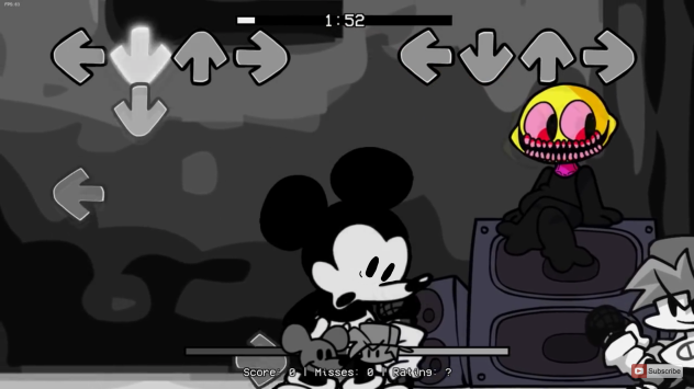 Creepy pasta Mickey Mouse fnf down arrow